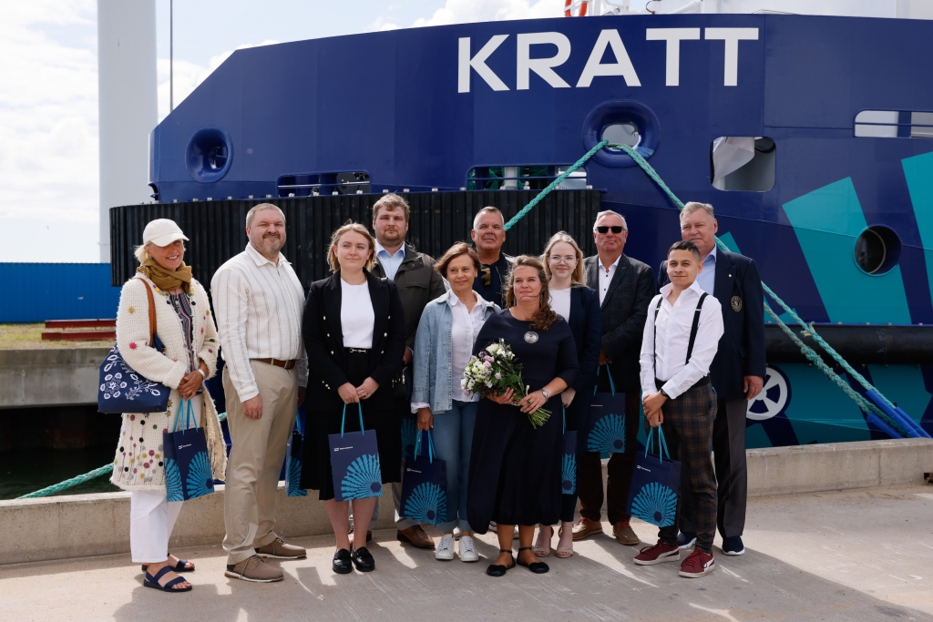Uue mitmeotstarbelise töölaeva KRATT ristimistseremoonia