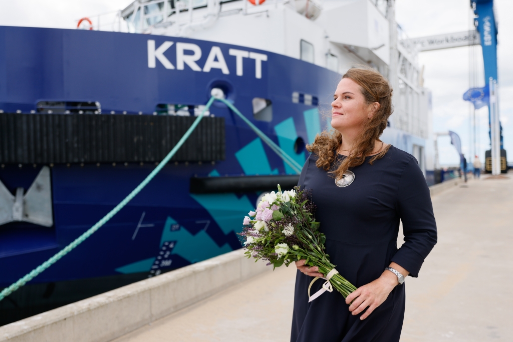 Uue mitmeotstarbelise töölaeva KRATT ristimistseremoonia